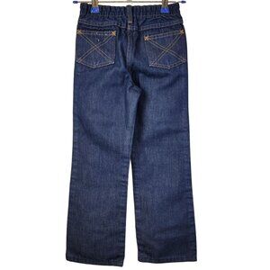 Vintage 70s Sears Bootcut Jeans Child 7 20 Waist 19 Inseam Dark Wash Denim Boy